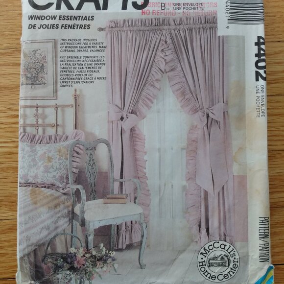 Curtains Sewing Pattern Drapes Valances McCalls 4402 DIY Window Treatments UNCUT - Picture 2 of 11